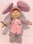 Cabbage Patch Girl W/ Red Braid Taiwan Ic6 Factory Green Eyes R Hand Holder 1986