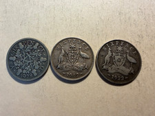 1922-1942 Great Britain 6 Pence Lot Of 3 Coins