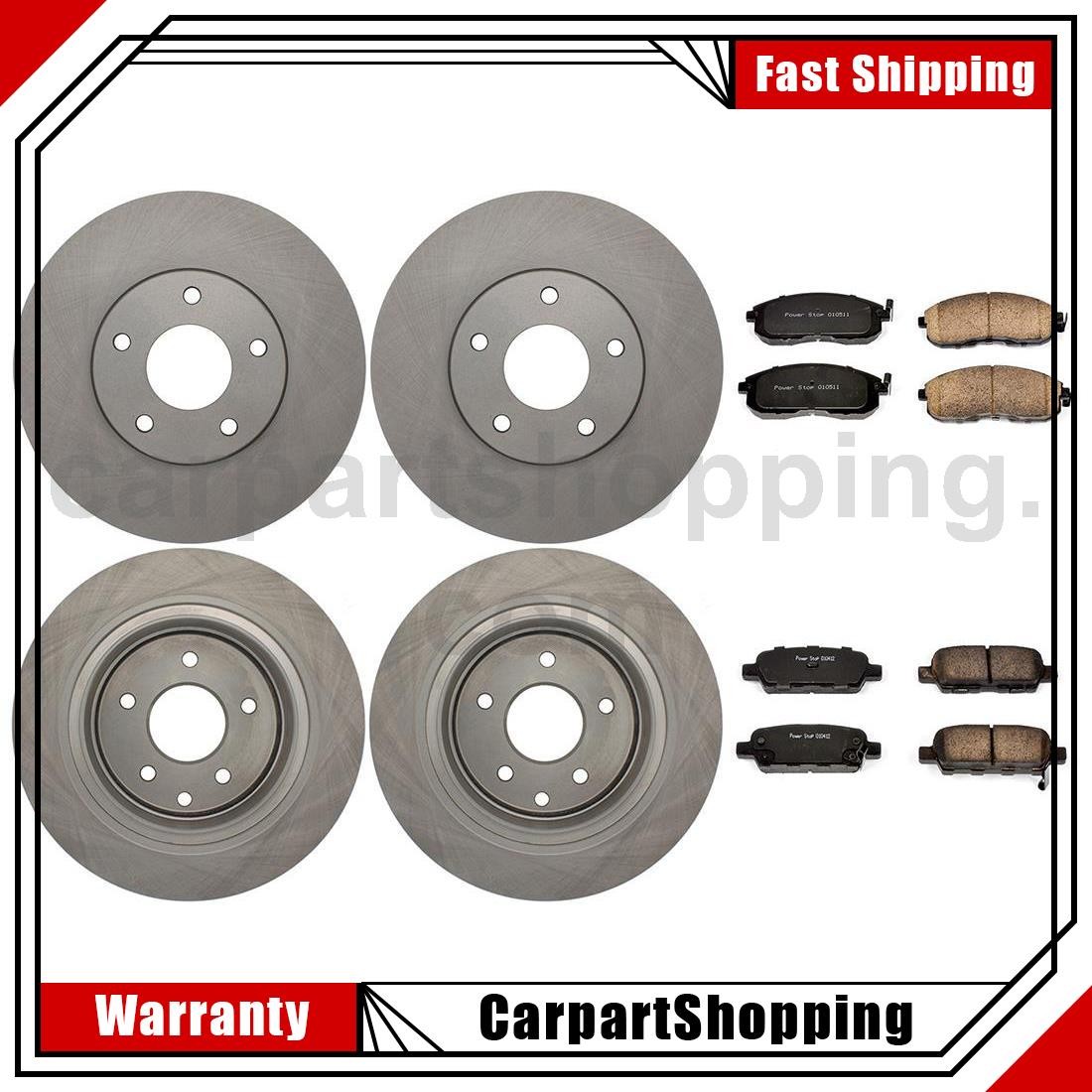 6 Front Rear Brake Pads Set Brake Rotors Fits 2002 Nissan Altima