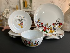Disney Mickey Mouse Togetherness Dinner Set - 9 Pieces, Porcelain