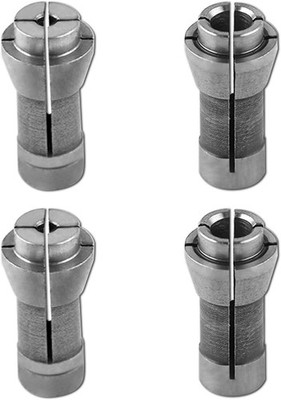 4 Pcs Die Grinder Collet Adapter Set for 1/4'' & 1/8'' Arbors - 3mm & 6mm Chucks