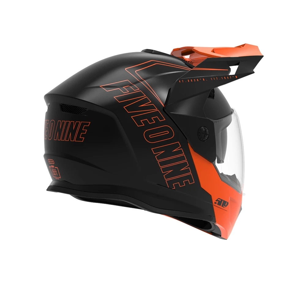 509 Delta R4 Ignite Snowmobile Helmet Fidlock Dual Pane Electric Shield Orange Foto 3 de 4