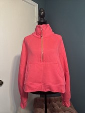 NWT RARE Lululemon Scuba Oversized Funnel Half Zip Pink Gold Hoodie Size M/L