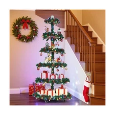 Christmas Tree, Christmas Village Tree, DIY Christmas Village Display Shelves...