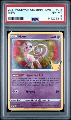 2021 POKEMON CELEBRATIONS #011 MEW PSA 8