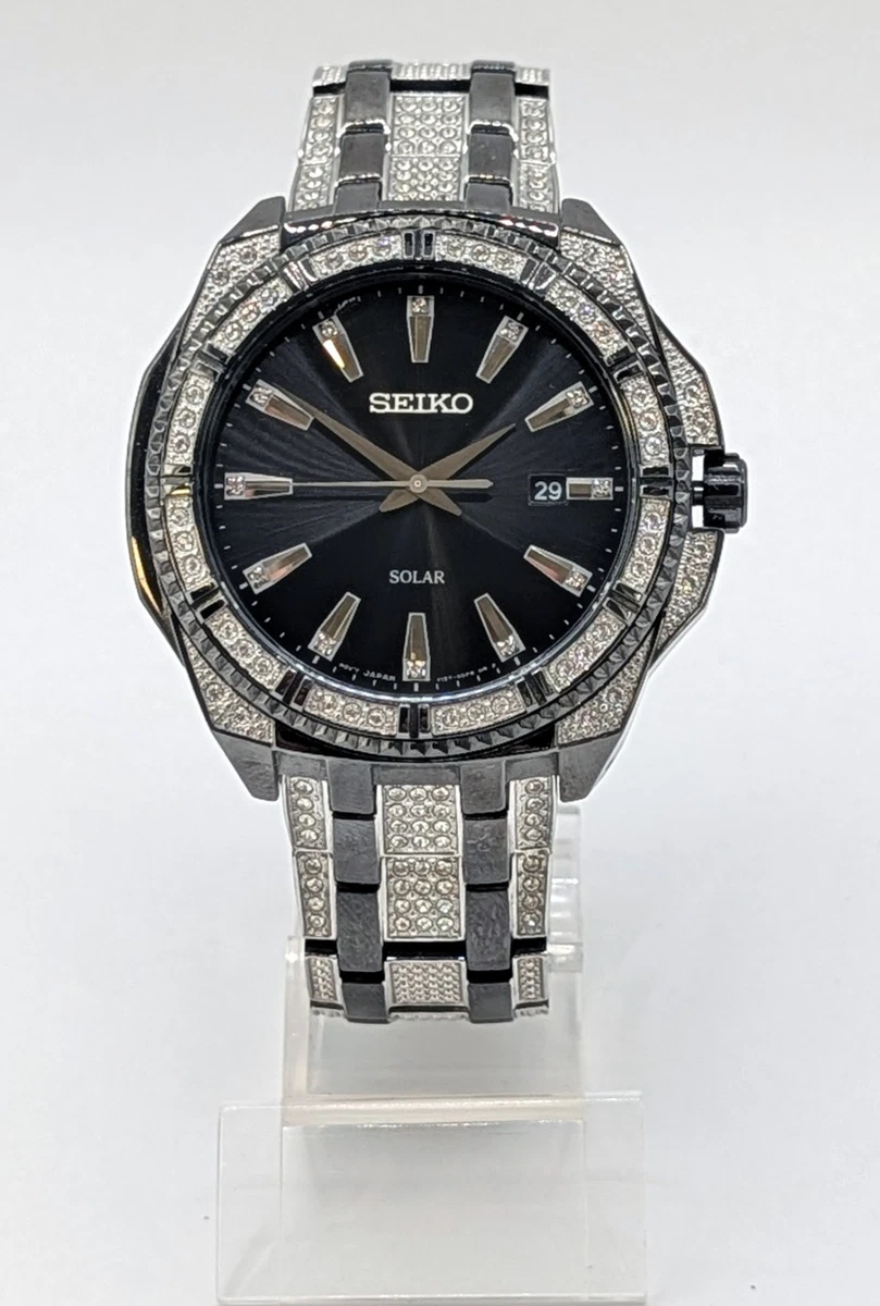 Seiko Solar - Crystal Black Dial - SNE459 - 3 ATM - Quarz !