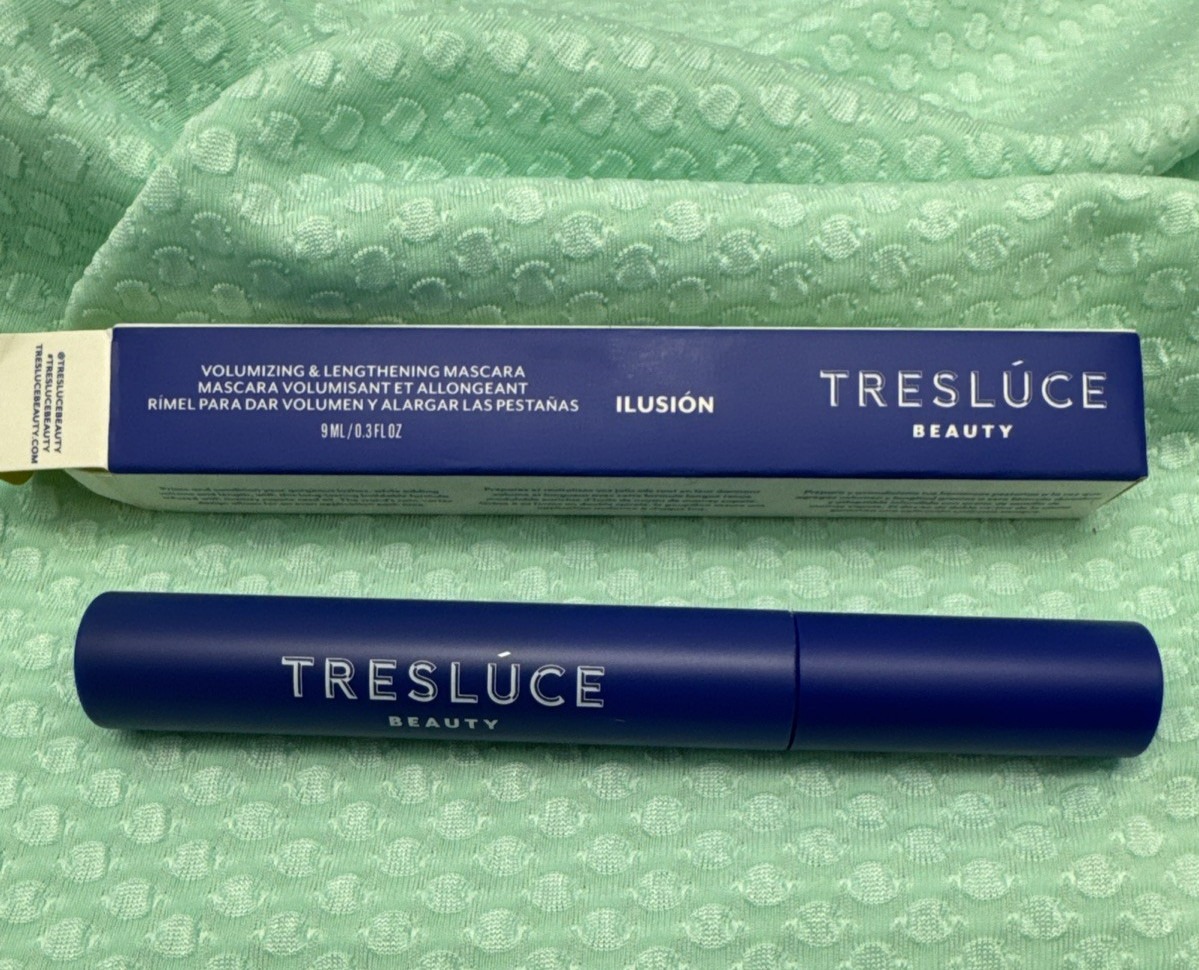 Tresluce Beauty JET BLACK Mascara Ilusion Volumizing Lengthening FULL SIZE