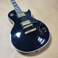 US Ship LP Standard 1954 Black Beauty Electric Guitar Mahogany Body HH Pickups