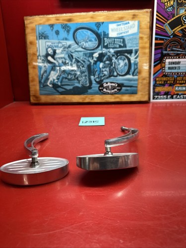 Harley Arlen Ness Billet Mirrors pair left right custom 90s pro Street softail - Foto 12 di 24