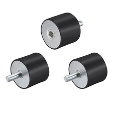 3 Pcs M10 Male Female Rubber Mounts,Vibration Isolators,50mm x 40mm