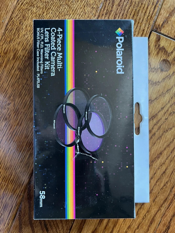 Polaroid 58mm 4-Piece Multi-Coated Camera Lens Filter Kit NIB - Image 2 of 4