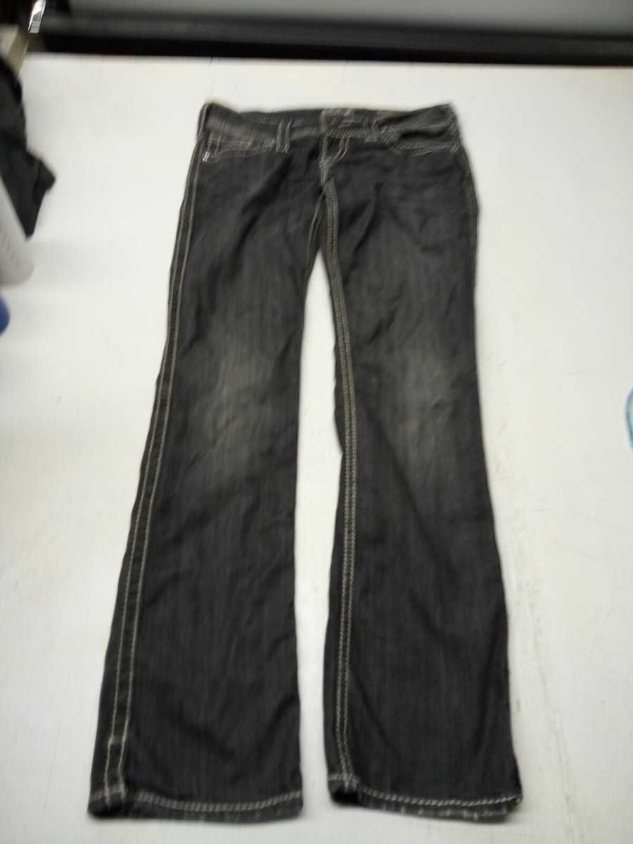 Jean argenté Mckenzie coupe boot slim taille moyenne vieilli