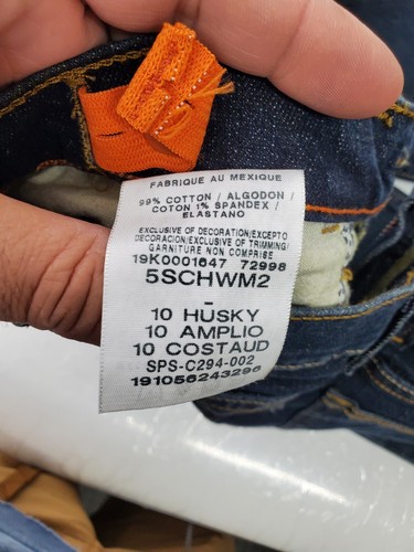 Wrangler Five Star Premium Jeans Boys Sz 10 Husky Straight Fit Adjust Waistband - Picture 6 of 8
