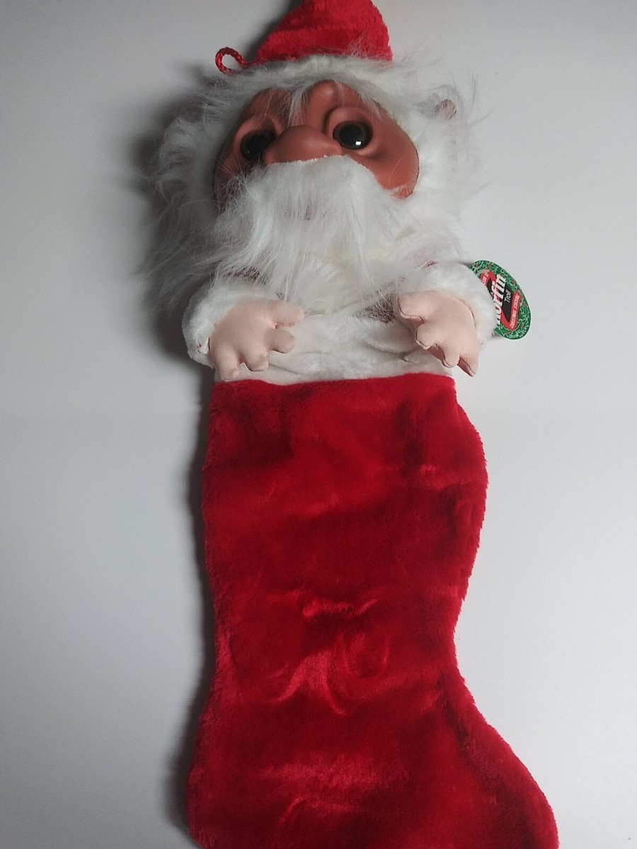 Norfin Troll Santa Christmas Stocking Smithy Vintage Hard Face New