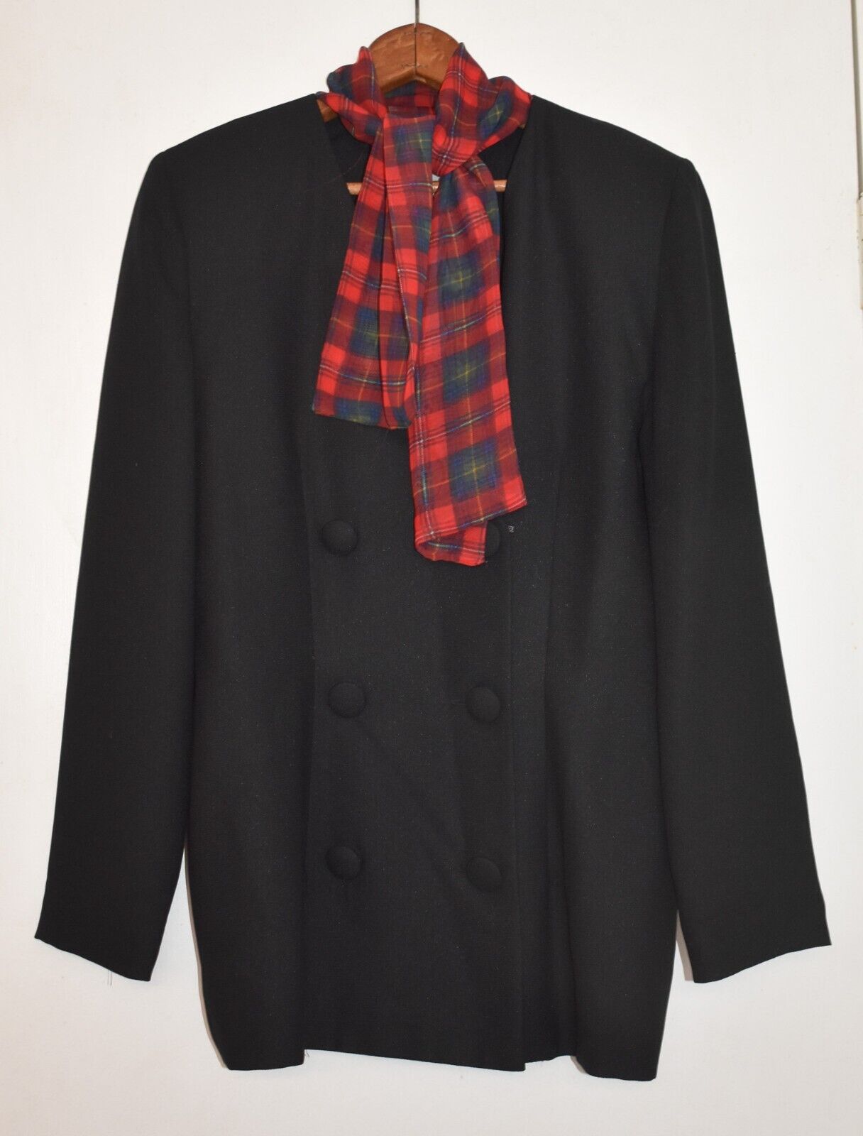 Vtg 1980s Ann Taylor Jacket Top with Scarf Tie Si… - image 1