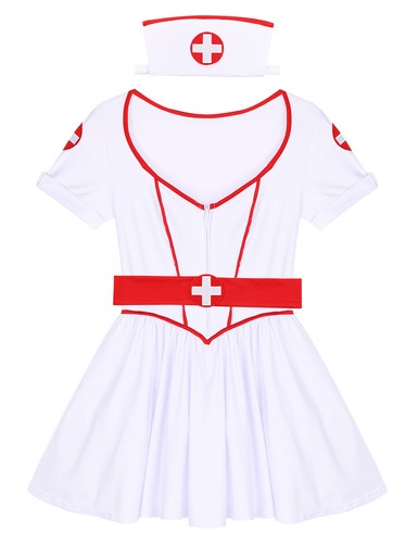 Women's Sexy Doctor Nurse Uniform Costume Cosplay Halloween Party Outfit Dress - Picture 6 of 21