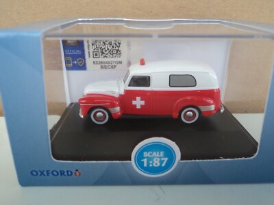 OXFORD 1950 CHEVROLET PANEL VAN AMBULANCE   1/87  HO