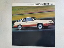 1981 Plymouth TC3 Turismo Sport Coupe Dealer Brochure Book 11" x 11"