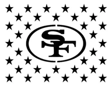 San Francisco 49ers Flag Star 11" x 8.5" Custom Stencil FAST FREE SHIPPING