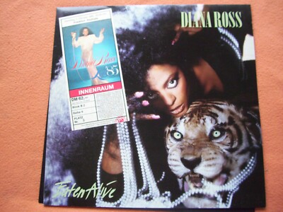 Diana Ross Eaten Alive LP + alte Eintrittskarte Ticket Live 85 Tour Frankfurt 