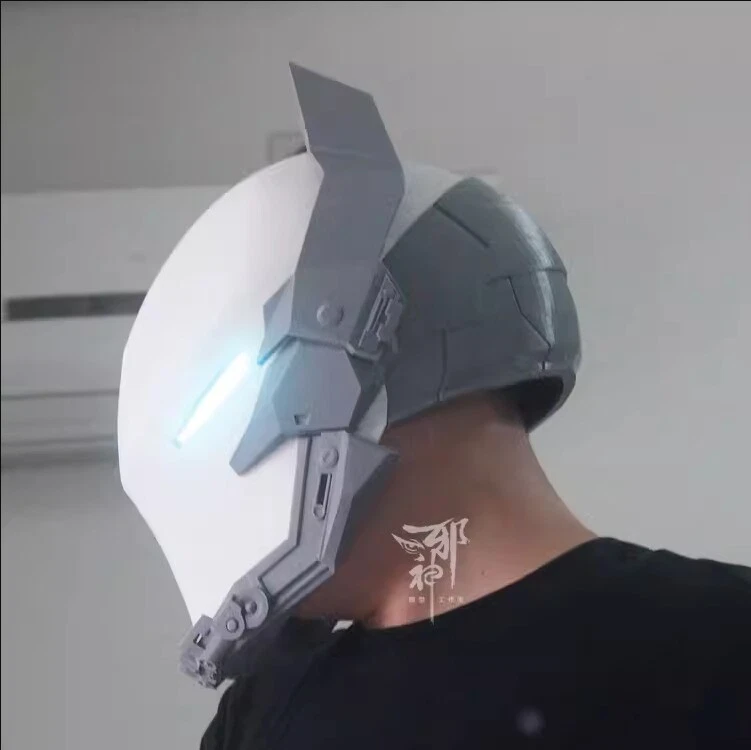 Arkham Knight Batman 1:1 3D Printing Helmet Unpainted White Full Mask Cosplay - Image 2 of 4