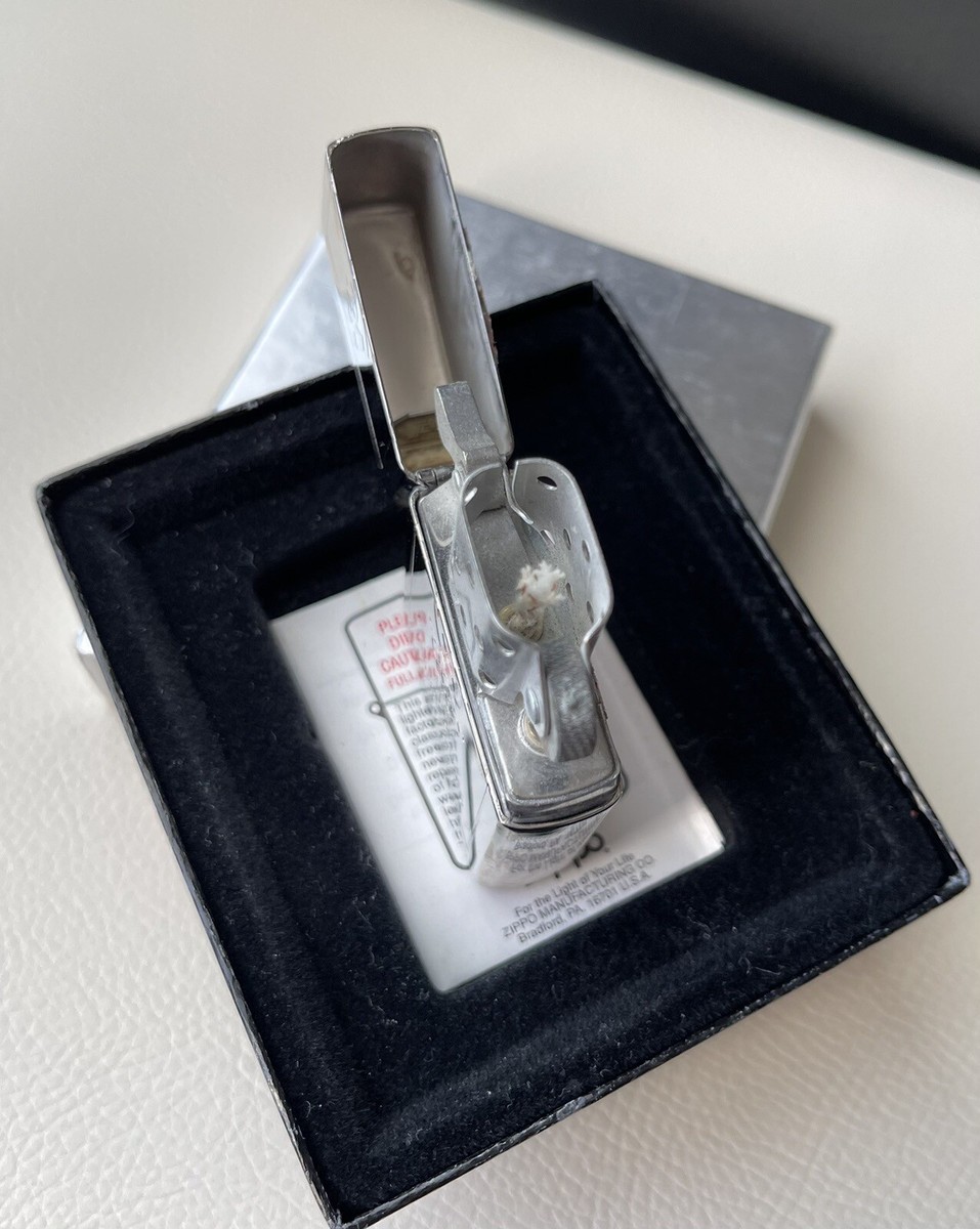 1996 Atlanta Olympic Zippo Lighter Silverplate Unfired in Original