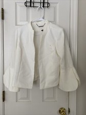 White House Black Market Collarless Petal Sleeve Jacket 10