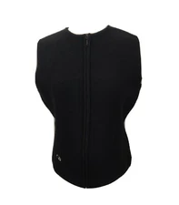 Vintage CB Sports Vest 100% Wool Black Full Zip Womens Size S.    4L
