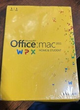 Microsoft Office Mac 2011 Home Student 1 Mac Sealed Product Card 139.95 MSRP