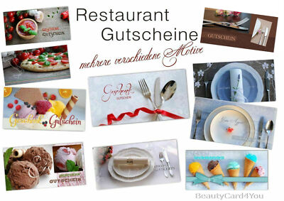 Viel Auswahl! Geschenkgutscheine Gutscheine Gastronomie Restaurant Eis Cafe