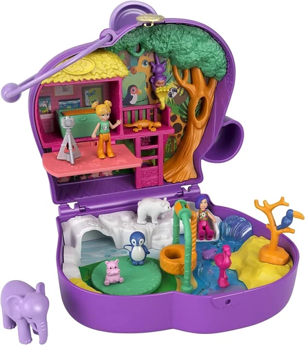Polly Pocket Elephant Adventure Compact, Animal Theme with Micro Polly  Bella Do
