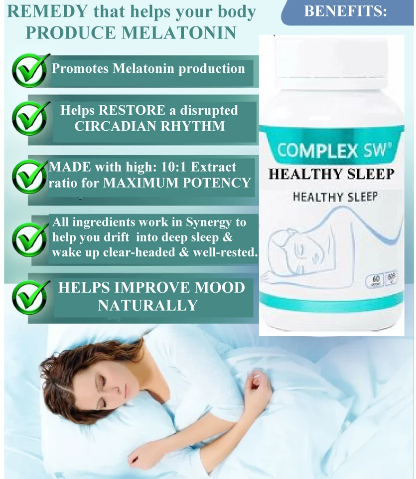 SUPLEMENTO HERBAL NATURAL PARA SUEÑO SALUDABLE Y PROFUNDO, SOPORTE PARA CALMA Y ESTADO DE ÁNIMO con BERBERINA Foto 3 de 4