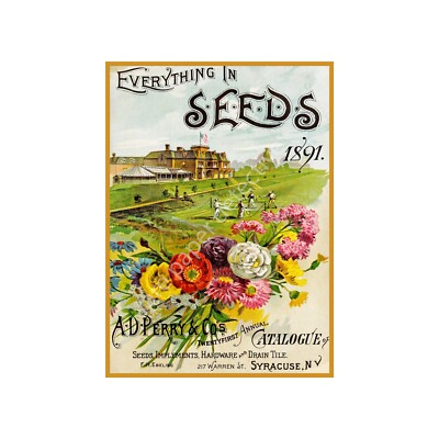 Garden Print, Flower Seed Catalog Reproduction Wall Accent, Gardener's Gift  | eBay