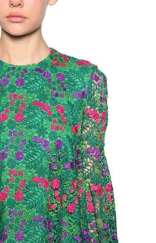 GIAMBA Collection Giambattista Valli MACRAMÉ EMBROIDERED DRESS US M/IT 44  $1380 image 4