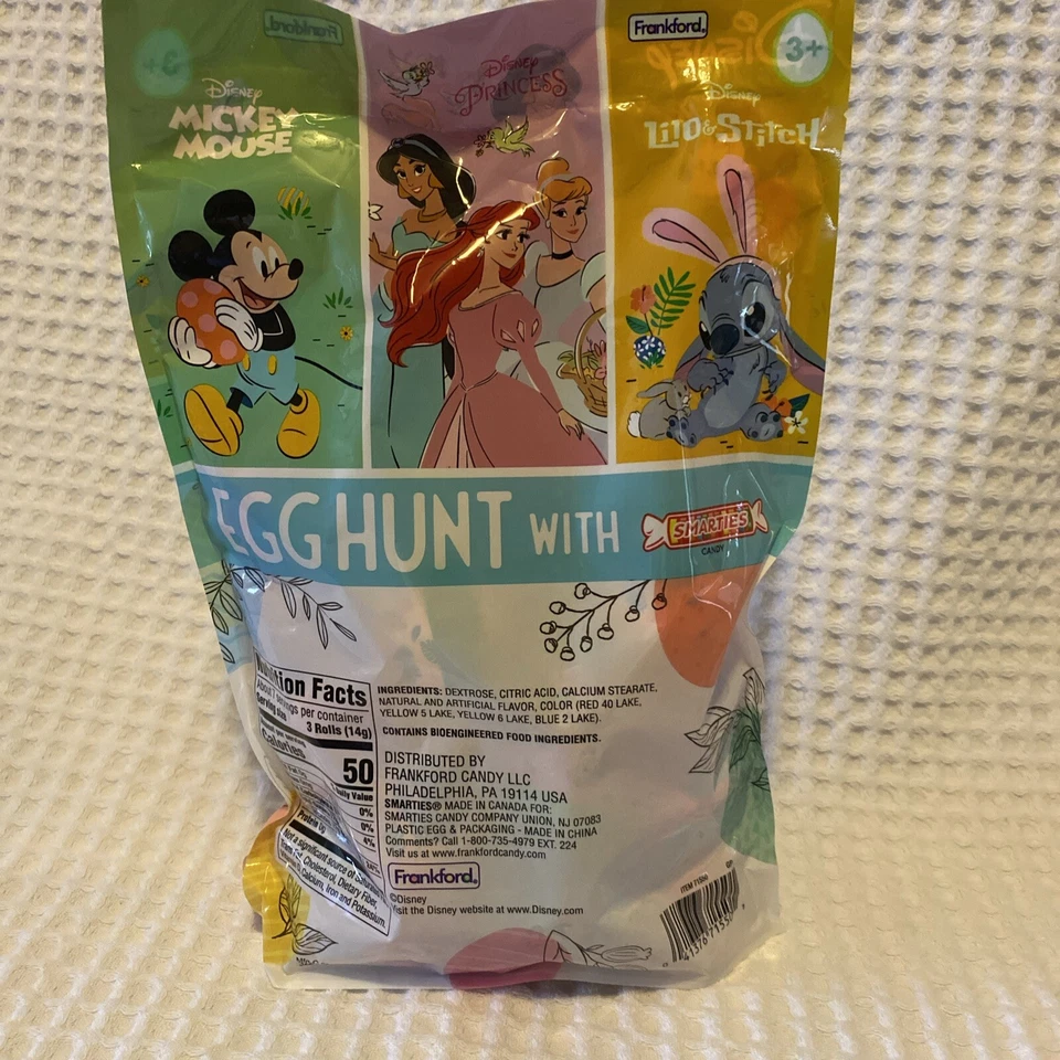 Frankford Disney Caza de huevos de Pascua con dulces Smarties, 3,17 oz  Foto 2 de 4