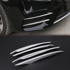 Chrome Front Fog Light Cover Trim Grille Decor For Mercedes-Benz E Class 2017-20