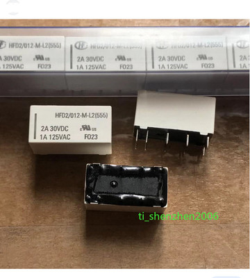 10Pcs HFD2/012-M-L2 12V Coil Bistable Latching Relay DPDT 2A 30VDC