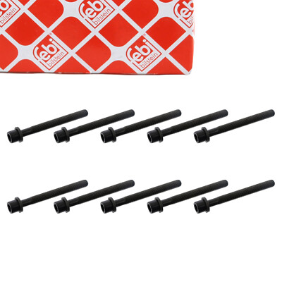 10x febi Zylinderkopfschraube für VW GOLF 1 2 3 4 PASSAT POLO SHARAN T3 T4 VENTO
