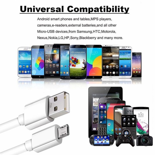 Heavy Duty Micro USB Data Sync Charge Cable Cord For Telstra Tough Max ZTE T84 - Picture 3 of 6