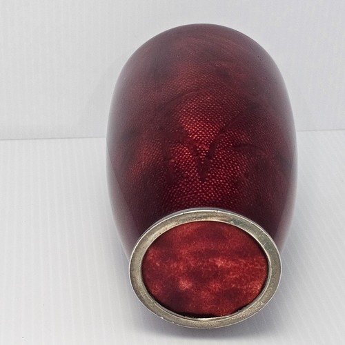 Japanese Ginbari Pigeon blood Cloisonne Enamel Vintage Vase 7.5"H - Picture 10 of 15