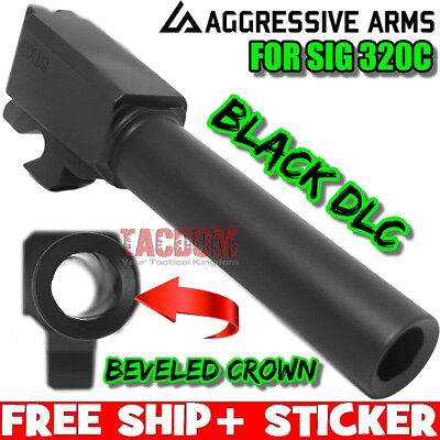 AGGRESSIVE ARMS BLACK DLC 3.9'' Barrel SIG P320C 416R STAINLESS 9mm SAAMI SPEC US