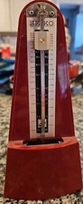    Vintage Seiko Prestissimo Metronome Red Plastic Japan WORKS NO COVER