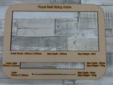 ROYAL MAIL POSTAGE SIZING GUIDE TEMPLATE - LARGE LETTER, SMALL PARCEL, SIZE PPI