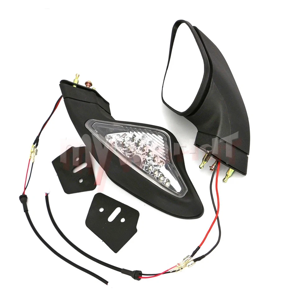 Espejos retrovisores laterales señal de giro aptos para Ducati 848 1098 1098S 1098R 1198 1198S/R Foto 2 de 4