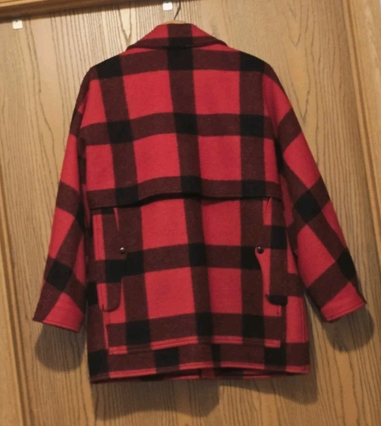 Винтажный редкая женщин CC Filson двойной Mackinaw шерсти зимнее пальто Buffalo клетку размер 14  - Изображение 2 из 4