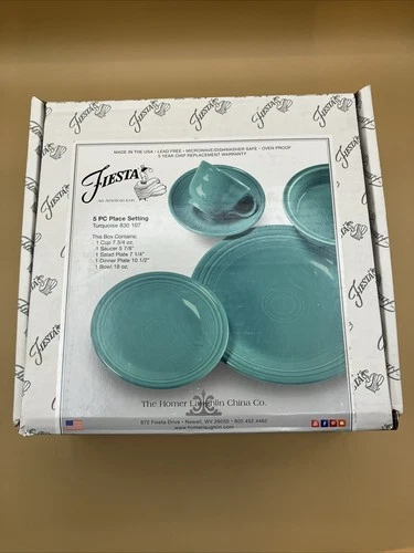 NIB Fiesta 5 pc. Place Setting - Turquoise