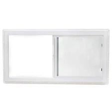 Tafco Sliding Window 47.5"Wx23.5"H Left-Hand 1Slider Vinyl 1Glass w/Screen White