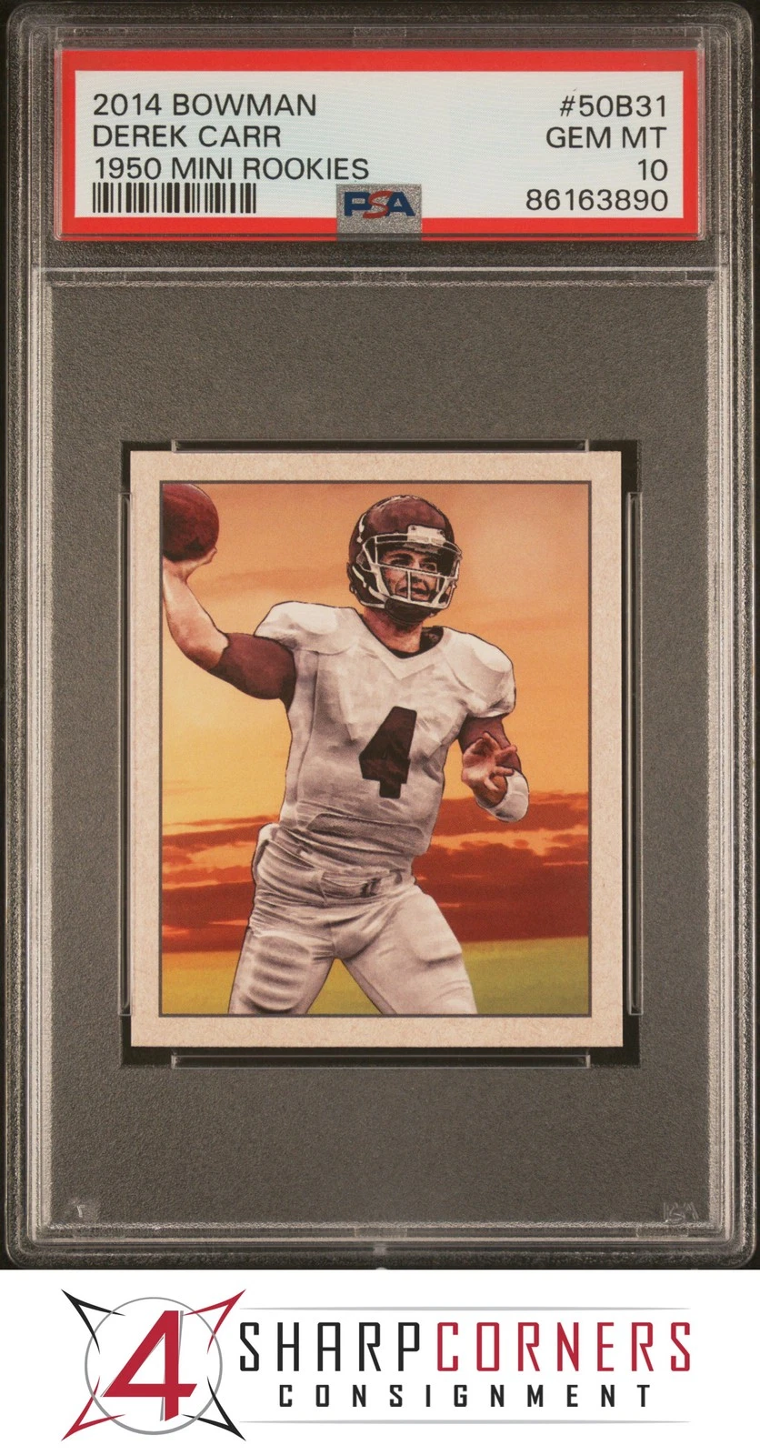 Derek Carr Bowman 1950 Mini Rookies #50B31 Base