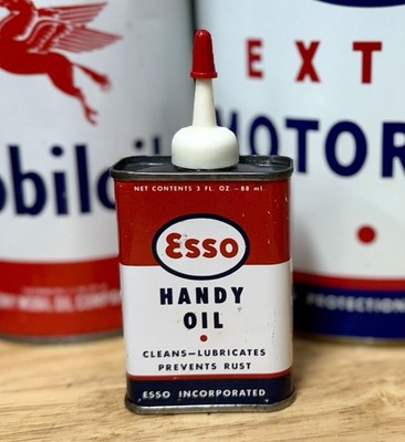 Vintage NOS Esso Handy Oil Can 3oz Oiler FULL | eBay