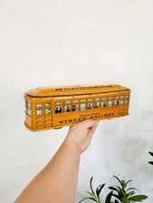 Vintage 1930s Wolverine Sunny Andy Street Railway Trolley Tin Toy